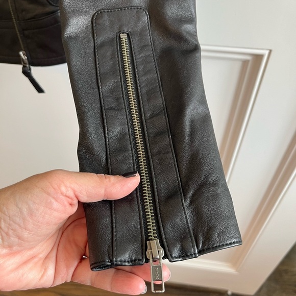 Mackage for Aritzia Kenya Lambskin Leather Moto Jacket Black Size Small - Picture 15 of 15